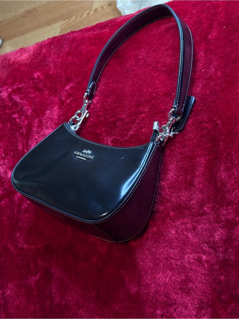 Coach teri mini Shoulder Bag with Silver Hardware - No long strap - Picture 2 of 10